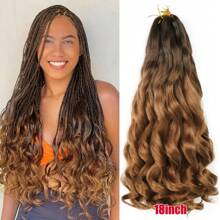 1 Pack French Curl Braiding Hair 12 Inch Pre Stretched Bouncy Curly Hair Easy Braid Crochet Hair Wavy Texture Synthetic Hair Extensions For 50g/Pack