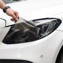 1 Piece Matte Smoked Vinyl Film, Suitable For Car Headlights And Taillights, Enhances Privacy And Style, Matte Smoke Car Tint Sticker Fog Light Decorative Wrap, Smoke Color Sticker, Easy To Apply - Multicolor - View 6