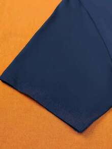 Couples, Gifts, Men's Tops, Women's Tops Fashion Letter Pattern Men's T-Shirt Pure Cotton Skin Comfortable , Suitable For Sports Out At Home Suitable For Lovers Loved Ones - Màu xanh hải quân - Xem 3