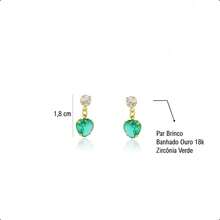 Gold Semi-Jewelry Kit Green Heart Necklace Bracelet - Elegance, Shine And A Romantic Touch In A Single Set! - 綠色 - 查看 4