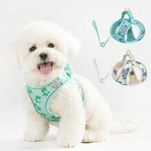 Pet Supply - Peitoral para cães pequenos, sem puxar, extrapequeno, floral - Peitoral ajustável com tecido de malha acolchoado e acabamento refletivo - Peitoral com fivela para cães - Multicolorido - Ver 10