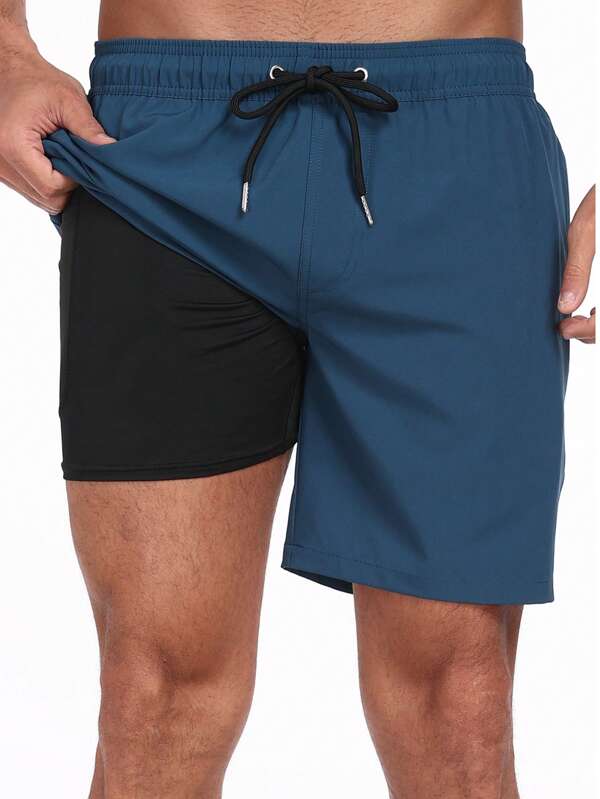 Short de hombre de verano informal para vacaciones con bolsillos con cremallera, short de playa de talla grande con forro interior de seda de leche, estilo hawaiano