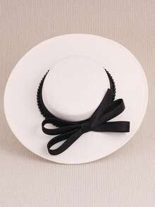 Women's Elegant Church Hat, French Fashion Hat, Bridal Small Hat, British Style Hat, Hat, Noble Lady Hat, Retro Hat, Bow Hat, Birthday Party Headdress, Party Attire Hat, Black Hat, Racing Hat, Race Meeting Hat - 1134 - View 10