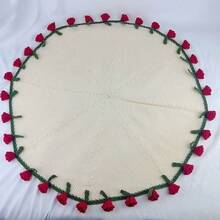 超大玫瑰花束毯子，情侣礼物，朋友节日礼物，独特礼物 - 白色 - 查看 6