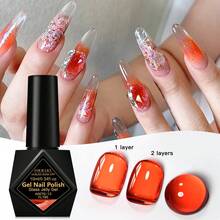 FOUR LILY 10ml Glass Jelly Gel Polish Long Lasting Colorful Spring Summer Ice Transparent Soak Off Varnish Nail Design Nails - Multicolor - View 20