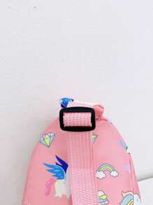 Bolsa para niños y niñas, bolsa cruzada de monedas con diseño de dibujos animados, mochila pequeña casual al aire libre para el pecho, para lápiz labial, brochas, cuidado de la piel, teléfono móvil, monedas, artículos pequeños