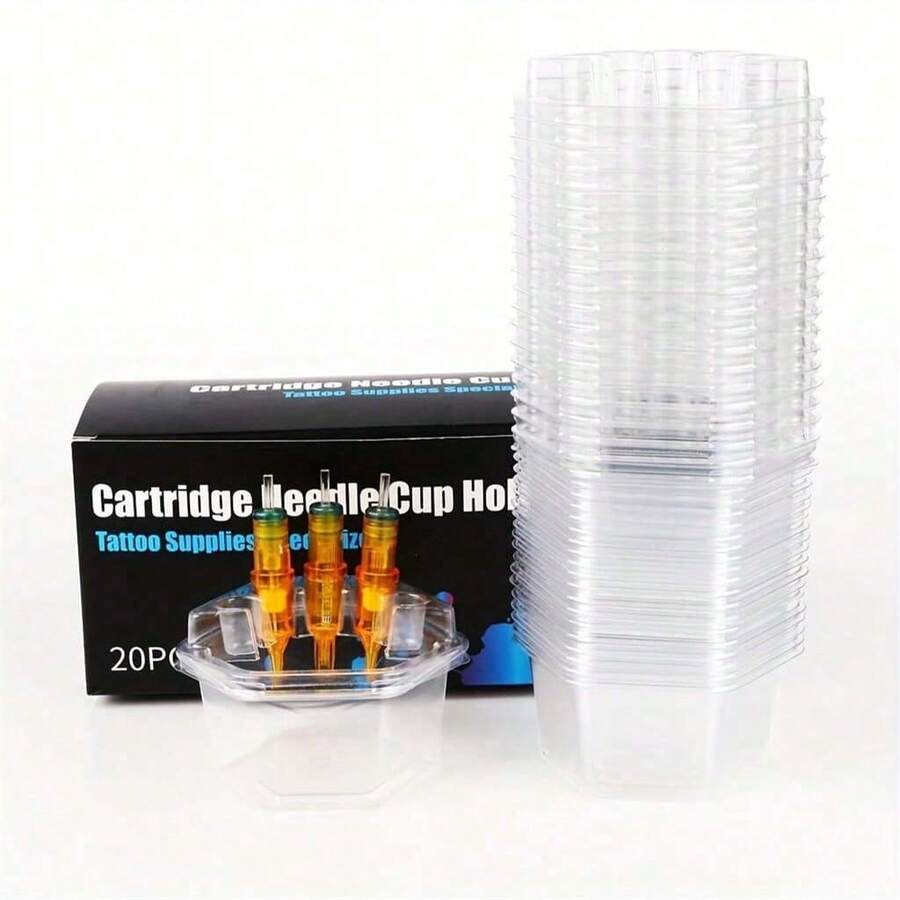 Tattoo Needle Holder - Transparent Disposable Cup Holder, For Organizing Ink And Needles, Suitable For Beginners And Artists - Multicolor - View 1