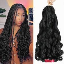 1 Pack French Curl Braiding Hair 12 Inch Pre Stretched Bouncy Curly Hair Easy Braid Crochet Hair Wavy Texture Synthetic Hair Extensions For 50g/Pack
