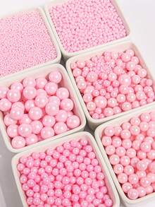 Pink Sprinkles, Round Pearl Sugar, Suitable For Cake Decoration, Ice Cream, Cupcakes, Baking, Cake Decoration, Ideal For Wedding, Birthday Party, Christmas Party Dessert Decoration - Pink - View 2