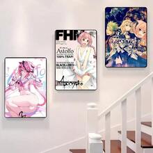 1pc Modern Anime Cute Fate Apocrypha Astolfo Poster Art Wall Home Living Room Bedroom Bar Aesthetic Decoration Decor Gifts Optional Frame ,Wall Art With Frame - Multicolor - View 3