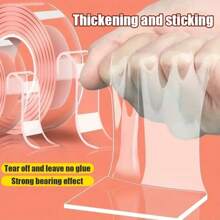 1Roll Multipurpose Double Sided Adhesive Tape,Daily Clear Applicable Strong Ductility Sealing Strip Rubber Seal,Easy To Use Double-Sided Adhesive Multi-Scene Use Can Be Cut