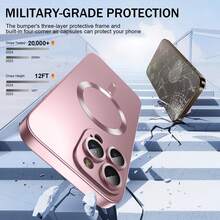 1 Piece Magnetic Phone Case, Magnetic Induction Slim Case Cell Phone Cover, Compatible With Apple 16/16Pro/16Plus/16ProMax - 查看 3