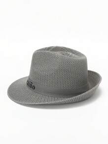 Unisex Brimmed Jazz Hat With Planet Pattern, All-Season Felt Cap For Outdoor, Suitable For Women