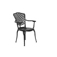 3 Piece Patio Bistro Set Cast Aluminum Bistro Table And Chairs Set Of 2 With Umbrella Hole,All Weather Metal Bistro Table Set,Outdoor Patio Furniture Set For Garden Black - default - View 3