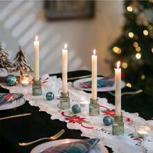 Candle Holder Glass Candlestick Holders, Taper Candle Holders Bulk For Table Centerpiece, Glass Candle Holder Candle Stick Holder Decor For Wedding Party Bridal Showers