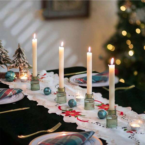 Candle Holder Glass Candlestick Holders, Taper Candle Holders Bulk For Table Centerpiece, Glass Candle Holder Candle Stick Holder Decor For Wedding Party Bridal Showers