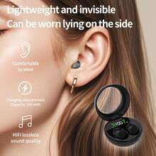 Nouveaux écouteurs sans fil mini, design intra-auriculaire super petit, haute qualité sonore et élégant, affichage du niveau de batterie, convient aux hommes et aux femmes pour le sport, la course, l'écoute de musique et le visionnage de vidéos