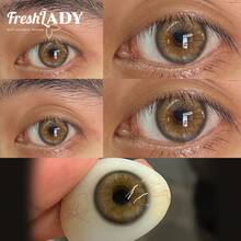 FRESH LADY Freshlady Natural Look , Amber Dream Color Contacts, 1 Year Disposable, Suitable For Halloween Costume Play - Brown - View 14