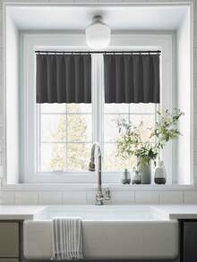 VEHEDE Bộ 2 rèm cửa cản sáng màu be cho hệ thống rèm cửa thanh ray, rèm cửa phòng ngủ ngắn mờ đục, băng keo xếp nếp mờ đục - Dunkelgrau - Xem 21