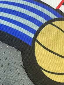 Atonmore 男士籃球短褲 76ers 黑色塗鴉復古網布刺繡拉鍊口袋運動短褲 春秋款 - 彩色 - 查看 3