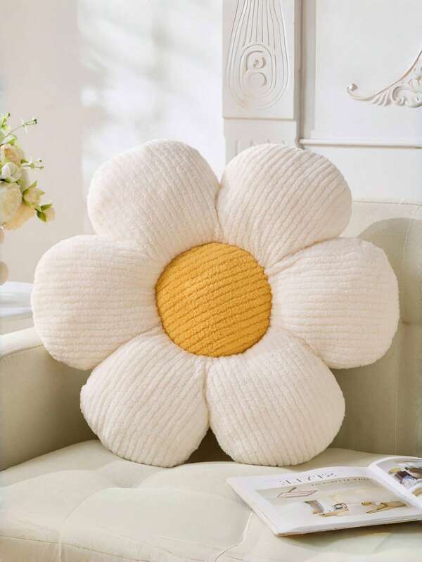 Coussin fleur rose, coussin marguerite mignon en forme de fleur, coussin décoratif, coussin de siège, coussin moelleux en peluche en forme de fleur de 40 cm, coussin de sol, décoration de maison, coussin idéal pour le quotidien, les fêtes, les mariages et autres événements