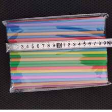100 Stücke/Pack Einweg flexible, bunte Getränke/Bubble Tea Strohhalme, Bastelmaterial für Kinder