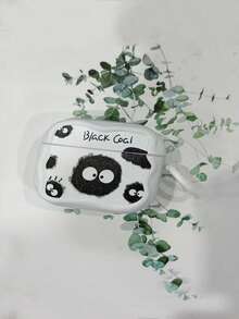 1 pieza Estuche protector creativo de bola de carbón de dibujos animados para 4/3/2, carcasa suave de cobertura completa para Apple - Blanco - Ver 6