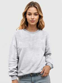Women Sweatshirts - 淺灰色 - 查看 2