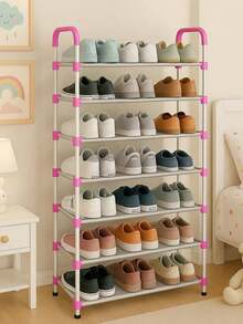 Zapatera práctica para 21 pares armable 7 niveles organizador de zapatos estantería apilable fácil ensamblaje almacenamiento de calzado hogar solución flexible espacio reducido - Multicolor - Ver 3