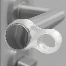 6pcs Kids Transparent Single Hole Anti-Collision Door Stopper, Silicone Baby Anti-Pinch Hand Door Handle Cover For Bedroom, Living Room, Bathroom