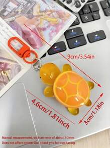 12/6/3/1 pieza Llavero pequeño de tortuga que brilla en la oscuridad, dije de tortuga acrílica para bolso, llavero de resina de animal de dibujos animados para bolso y mosquetón, regalo de novedad para fiestas, accesorios de moda para decoración de mujeres