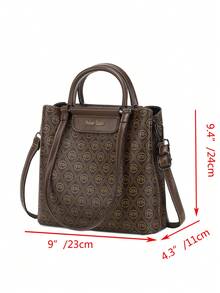 Bolso tote de gran capacidad para mujer, bolso de hombro casual para viajes, bolso cruzado ligero, de marca de lujo, versátil y de alta gama, nuevo bolso casual 2025 - Café - Ver 7