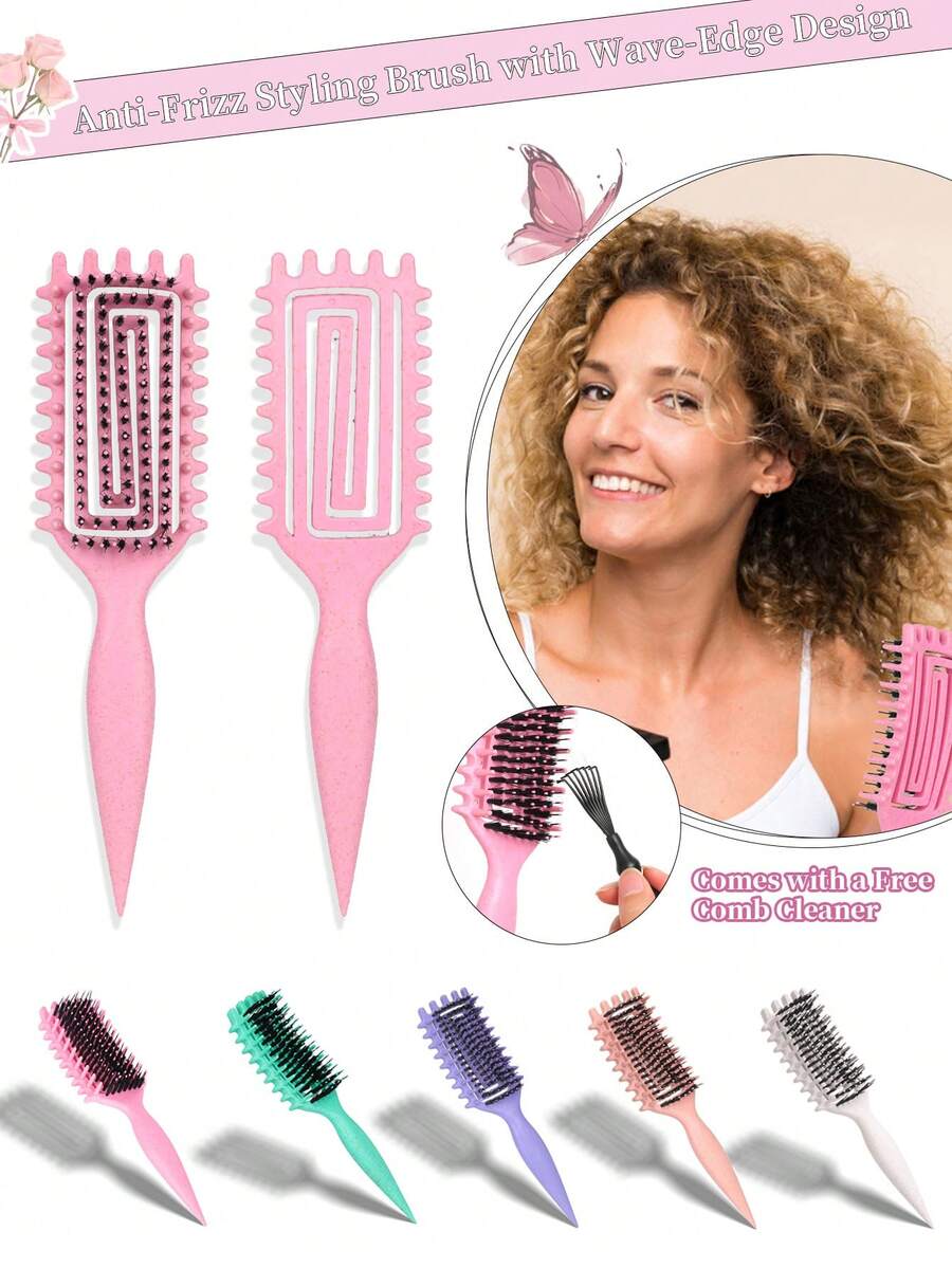 Lược tạo kiểu tóc xoăn cho tóc xoăn, tóc xoăn cứng và tóc thẳng – Nhiều kiểu tóc có sẵn | Làm mượt, định hình và gỡ rối mà không làm tóc bị kéo hoặc gãy