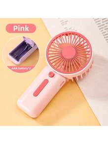 1 pezzo Mini ventilatore portatile alimentato a batterie 2xAAA (batterie non incluse) per il ritorno a scuola