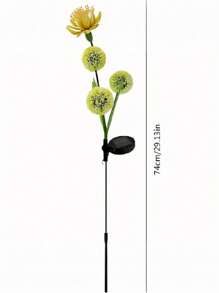 1 pièce / 2 pièces Lumières de jardin solaires LED en forme de pissenlits - Éclairage extérieur paysager à boules multicolores avec design de piquet résistant aux intempéries pour parcs, jardins et décorations de fête, mise en valeur du paysage | Lumières décoratives pour pelouse | Lumières solaires de jardin