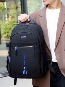 Men's Large-Capacity Travel Backpack For The Start Of The School Year, High-End Travel Backpack For Business Trips, Large In Size School Bags - Black - View 7