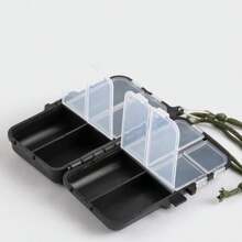 Boîtes de rangement d'appâts pour la pêche, organisateur portable réversible d'hameçons et d'appâts, petite boîte de pêche utilitaire pour les leurres