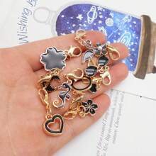 10Pcs Cute Enamel Charms Set - Multicolor Pendants With Lobster Clasp,Bag & Shoe Charm,Jewelry Supplies For DIY Bracelet Keychain