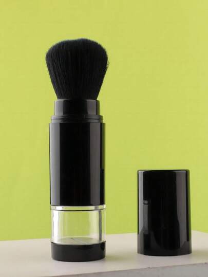 فرشاة مسحوق محمولة قابلة لإعادة الملء جديدة، أداة فرشاة مكياج قابلة للسحب لمسحوق القابل لإعادة الاستخدام والأحمر والمسحوق للجسم، مناسبة للمكياج والسفر ومسحوق SPF المضغوط