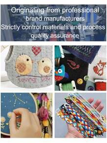 1 Conjunto de 12/24/36 Cores Fios de Bordado do Arco-íris, Fios de Bordado de Pulseira, Fios de Seda Artesanal, Conjunto de Fios de Bordado Aromáticos, Fios de Costura e Bordado DIY, Artesanato DIY - Cor Aleatória