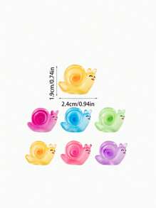 1/6/10/18pcs Resin Mini Snail Figurines, Glow In The Dark Micro Landscape Garden Pot Decor, Suitable For Indoor/Outdoor Garden Lawn Porch Balcony Patio Decoration