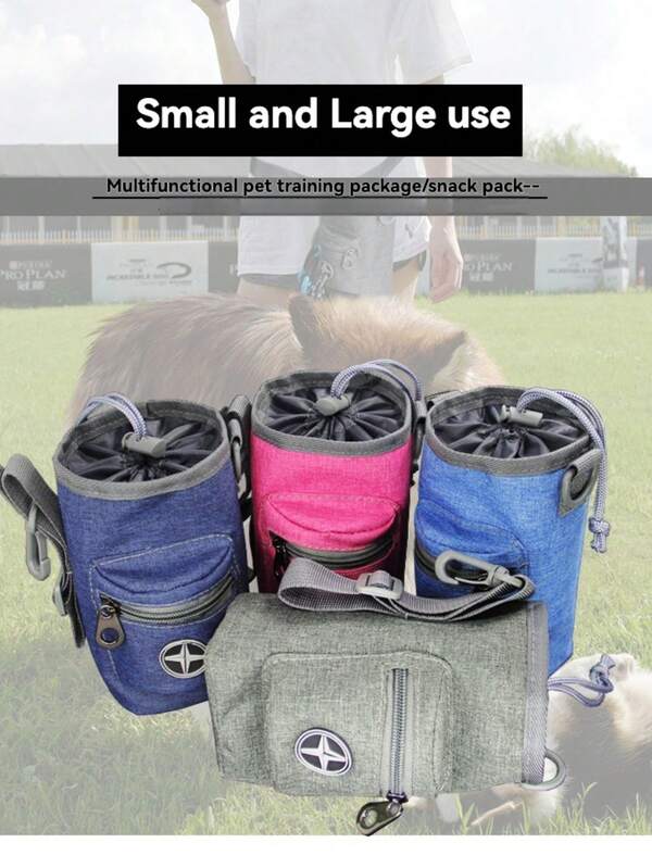 Pet Dog Waist Pack Portable Snack Bag, Large Capacity Pet Training Storage Bag, Crossbody Dog Food Bag, Durable Waterproof Pet Waist Pack Dog Treat Bag Dog Treat Pouch Dog Walking Bag Pouch