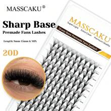 120 pezzi 6D/8D/10D/12D/14D/16D/20D ciglie finte a ventaglio premontate, lunghezze miste da 8-15mm, spessore 0,05mm/0,07mm, curvatura C/D. Estensioni di ciglie a ventaglio premontate, base appuntita, ciglie volumizzanti pre-assemblate, ciuffetti di ciglie, ciglie singole, ciglie finte