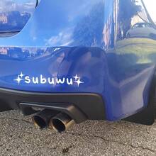 1 Pc Subuwu With Sparkly Stars Vinyl JDM Car Decal, Cute Subie Window Bumper Sticker For Subaru Series - one-size - View 6
