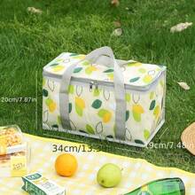 Thick Aluminum Foil Insulated Outdoor Picnic Basket - Foldable Outdoor Cooking Thermal Camping Carry Basket, Picnic Accessories