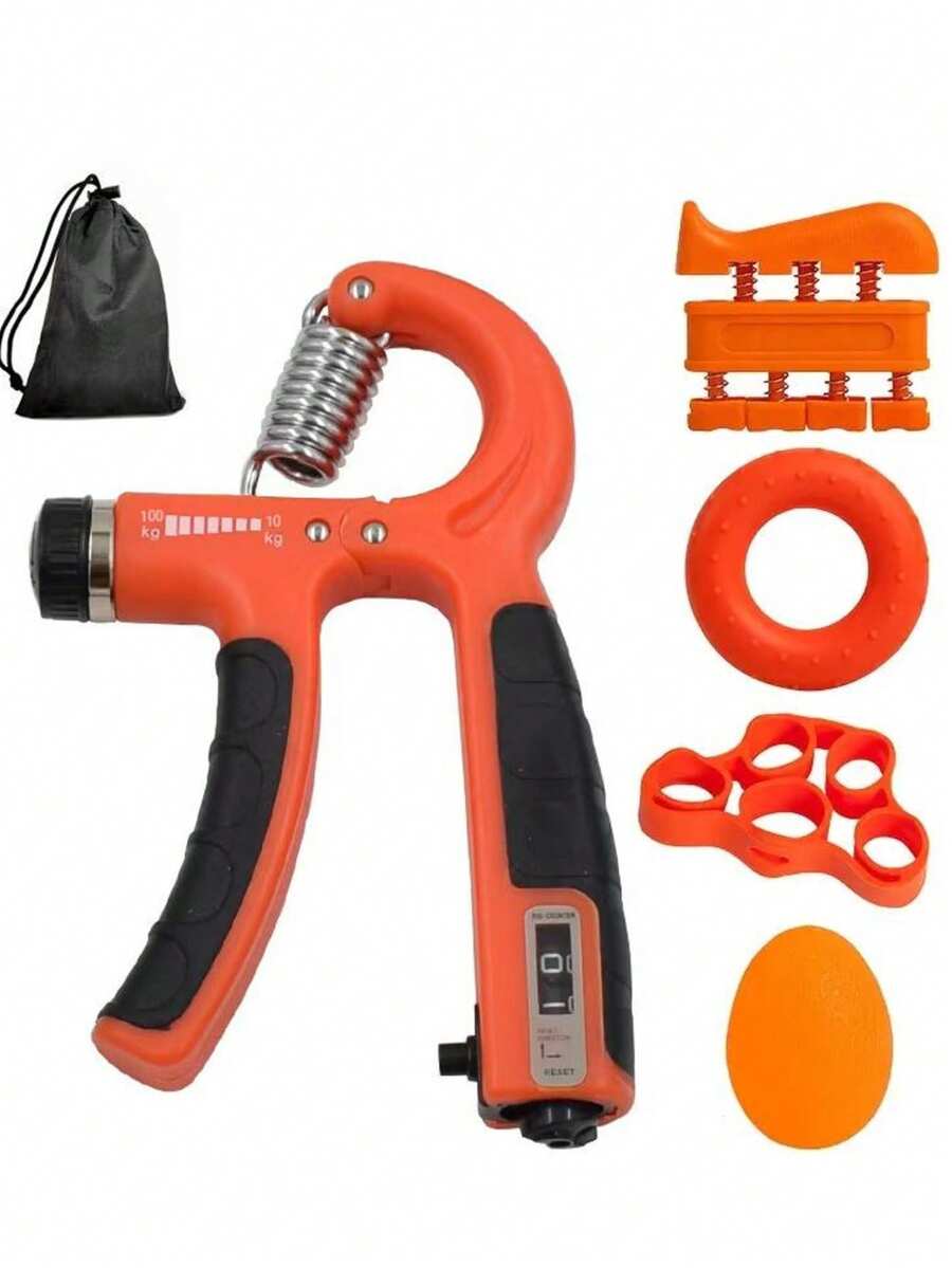 Grip Strengthener Forearm Strengthener Hand Grips Strengthener Kit - 5 Pack Adjustable Resistance - 橘色 - 查看 1