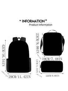 Sanrio Sanrio Hello Kitty Kuromi Backpack For Middle/Primary School, Large Capacity Casual Lightweight Cartoon Backpack, Shoulder Bag, Pencil Case, Pen Pouch