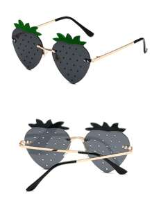 1 Piece Of Frameless Strawberry Glasses, Funny Personalized Unframe Party For Men And Women, Dance Party Glasses,