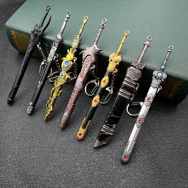 2025 Mini Sword Keychain, Mini Ancient Sword & Sorcery Themed Weapon Accessories, Bai Li Tu Su, Feng Ji Sword, Guang Sword, Ba Xia Sword Model Keychain, Advertising Gifts, Promotional Giveaways, Conference Gifts, Welfare Gifts, Holiday Gifts, Awards & Commemorations
