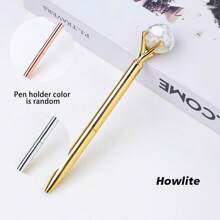1 pièce Stylo à bille en cristal d'améthyste naturelle authentique et non traitée - Pierre brute unique, écriture fluide, parfait pour les fournitures scolaires des étudiants et les cadeaux d'affaires de bureau - Matériau authentique et non traité